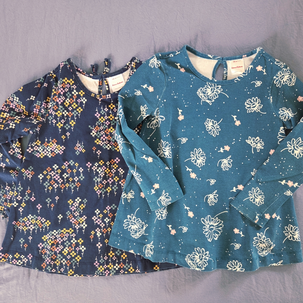 Bundle of Hanna Andersson Floral Swing Tops